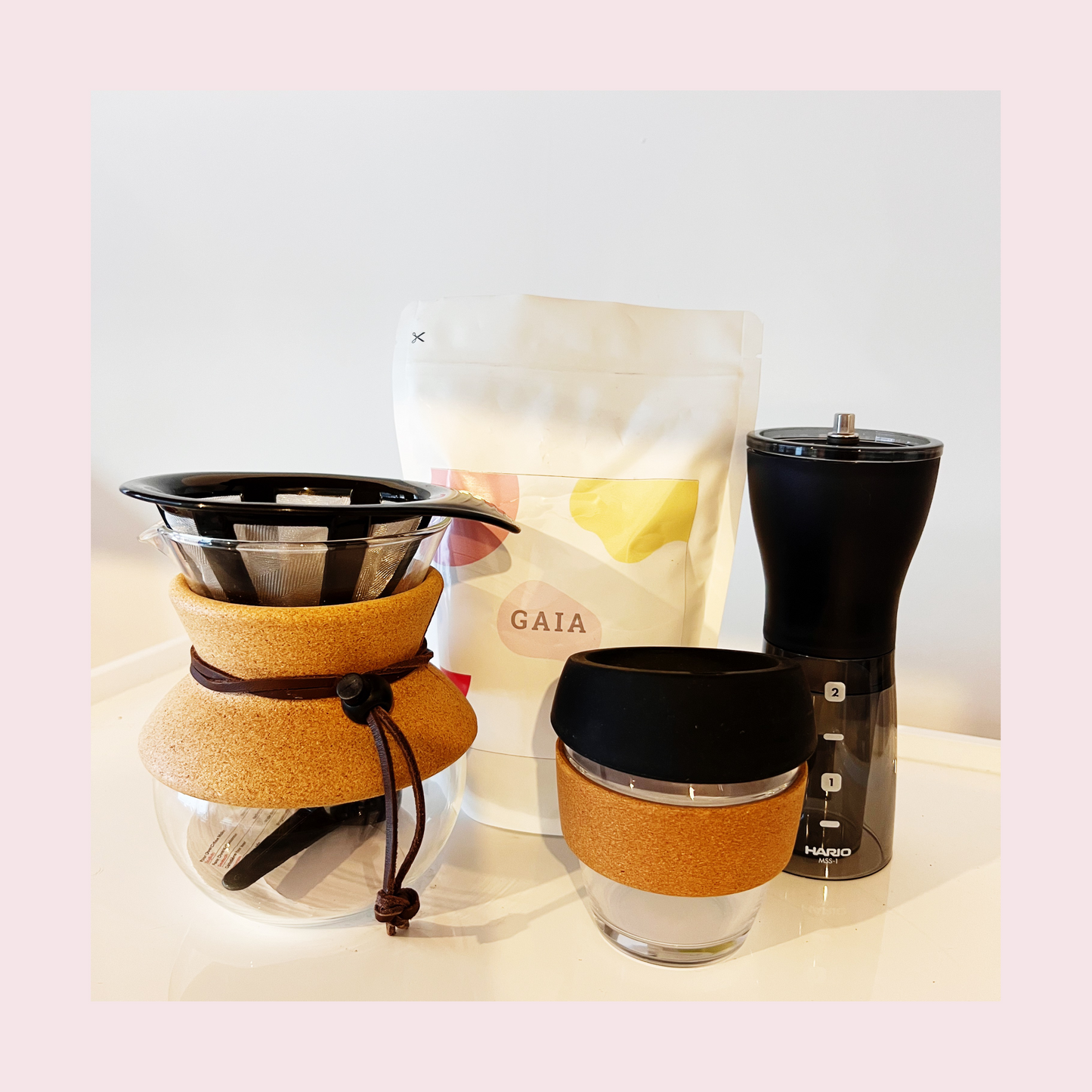 Bodum Pour Over with Coffee, Keep Cup and Grinder